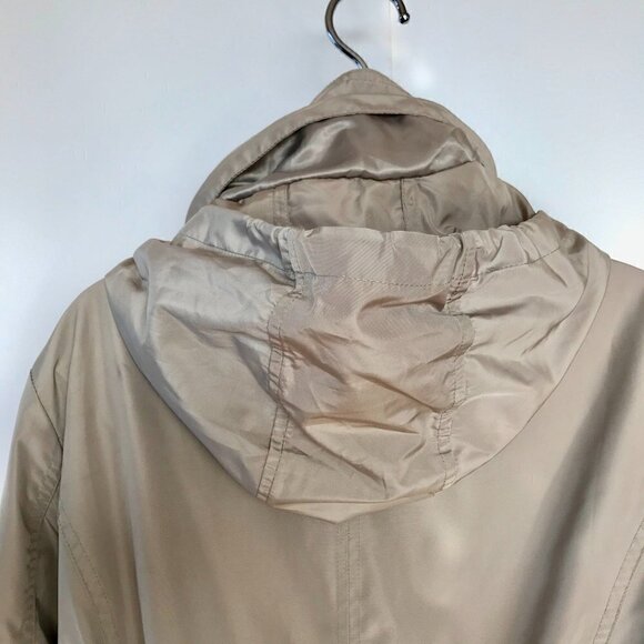 MICHAEL KORS Jacket Hood can zipped in, taupe pewter hardware Utility Anorak L - Picture 6 of 16